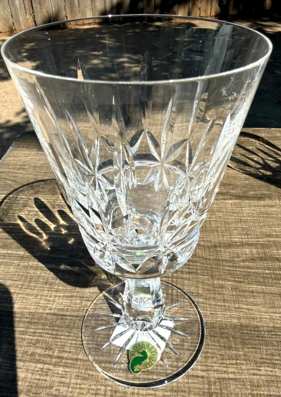 Waterford Rosslare Crystal Water Goblets Set of 4 Signed Ireland-1 Original Tag